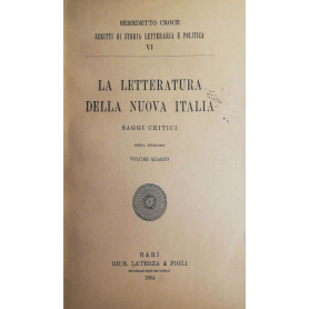La letteratura della nuova Italia vol. IV