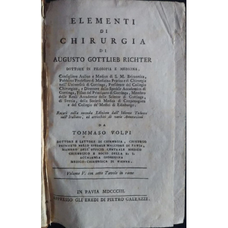 Elementi di chirurgia Volume V