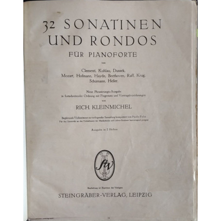 32 sonatinen und rondos fur pianoforte