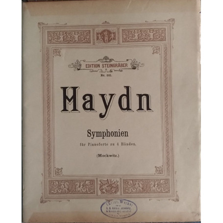Symphonien fur pianoforte zu 4 Handen