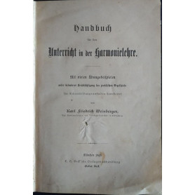 handbuch fur den unterricht in der harmonielehre