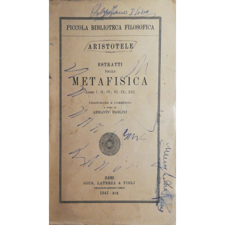 Estratti dalla Metafisica