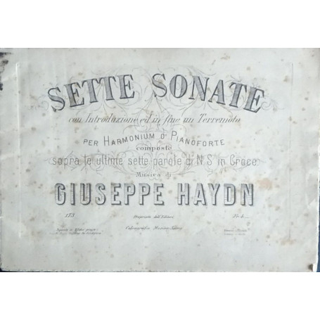 Sette sonate per Harmonium o Pianoforte