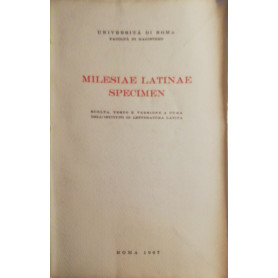 Milesiae Latinae Specimen