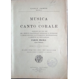 Musica e canto corale. Parte prima