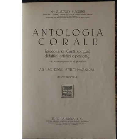 Antologia corale. Parte seconda