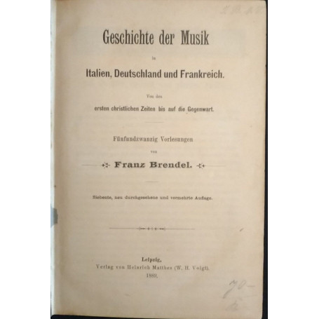 Geschichte der Musik in Italien Deutschland und Frankreich