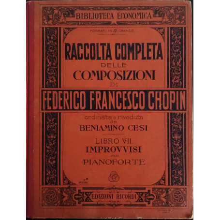 Raccolta completa delle composizioni. Libro VII improvvisi per pianoforte