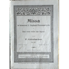 Missa in honorem S. Stephani Protomartyris ad duas voces viriles cum Organo