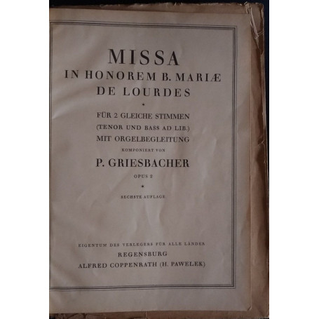 Missa in honorem B. Mariae de Lourdes