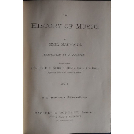 The history of music. Vol. I e vol. II