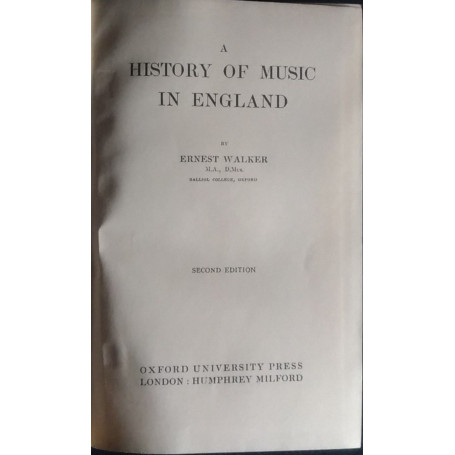 A history of music in England