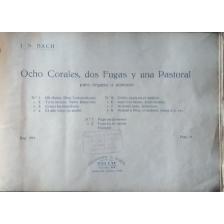 Ocho Corales dos Fugas y una Pastoral