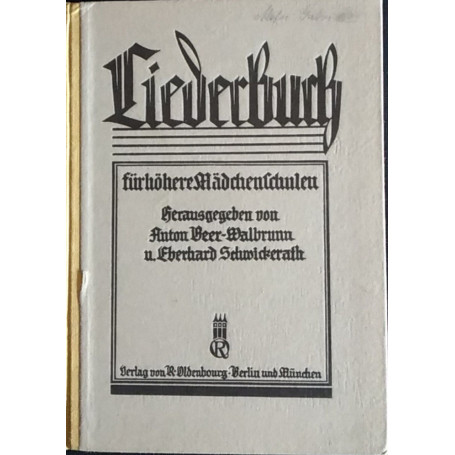 Liederbuch fur bohere Machenflulen