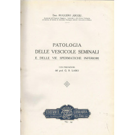 Patologia delle vescicole seminali e delle vie spermatiche inferiori