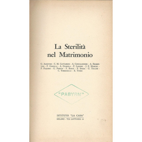 La sterilità  nel matrimonio