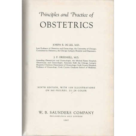 Principles and practice of obstetrics