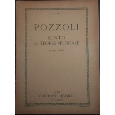 Sunto di teoria musicale. Primo corso