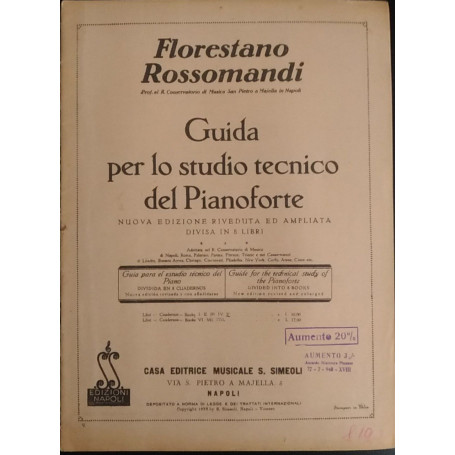 Guida per lo studio tecnico del Pianoforte. Libro 5