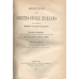 Istituzioni di diritto civile. Vol III parte I e parte II