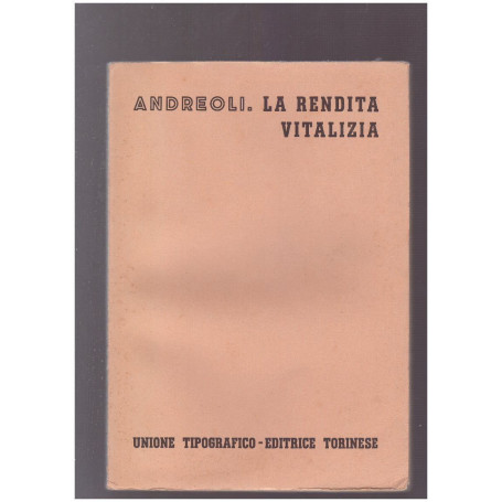 La rendita vitalizia