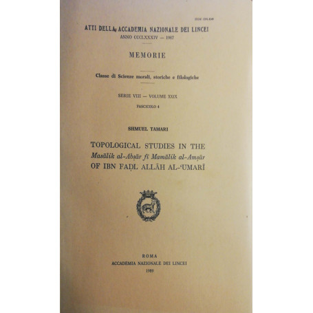 Tipological Studies in the Masalik al -Absar fi Mamalik al-Amsar