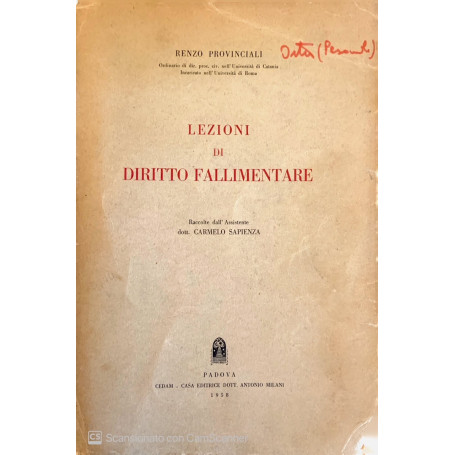 Lezioni di diritto fallimentare
