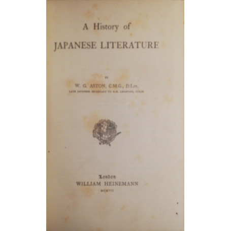 A history of Japanese Literature