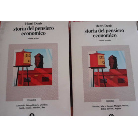 Storia del pensiero economico. Volume I II