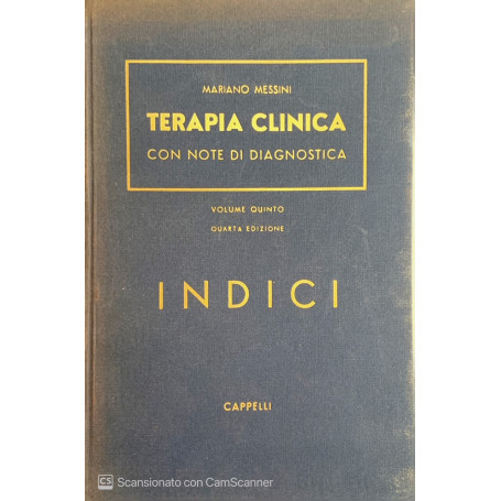 Trattato di terapia clinica. Vol 5 Indici