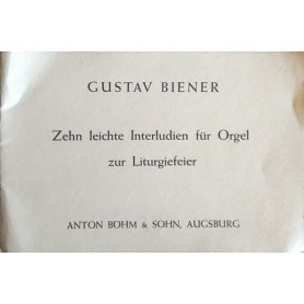 Zehn leichte Interludien fur Orgel zur Liturgiefeier