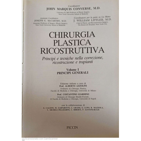 Chirurgia plastica ricostruttiva Principi e tecniche nella correzione ricostruzione e trapianti 1