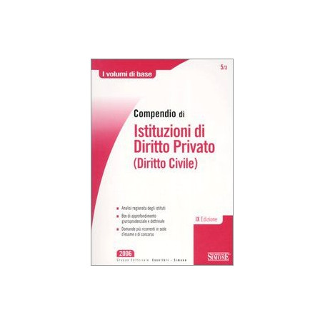 Compendio di istituzioni di diritto privato (diritto civile)