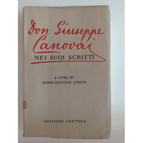 Don Giuseppe Canovai nei suoi scritti