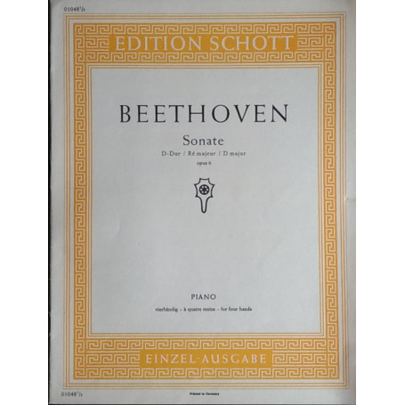 Sonate D major. Piano