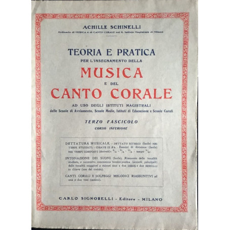 Teoria e pratica per l'insegnamento della musica e del canto corale