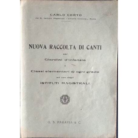 Nuova raccolta di canti per Giardini d'infanzia