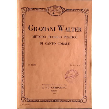 Metodo teorico pratico di canto corale o solfeggio intonato