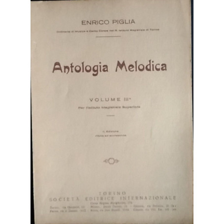 Antologia melodica. Volume III