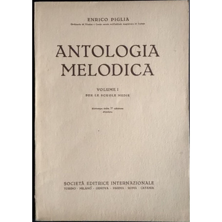 Antologia melodica. Volume I