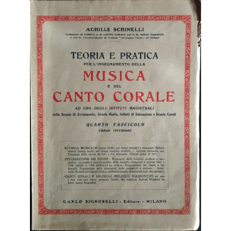 Teoria e pratica per l'insegnamento della musica e del canto corale