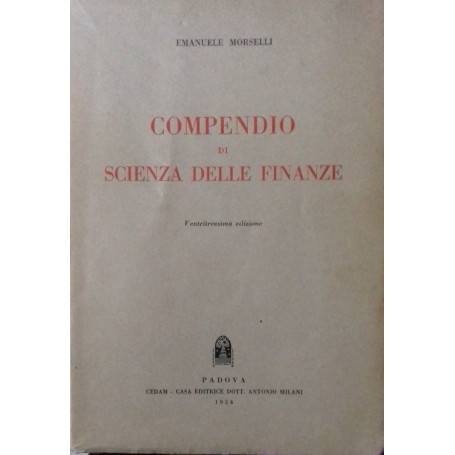 Compendio di scienza delle finanze