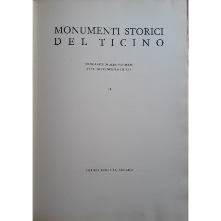 Monumenti storici del Ticino. Volume III