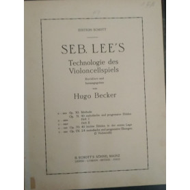 Seb. Lee's. Technologie des Violoncellspiels