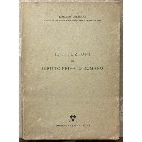 Istituzioni di diritto privato romano