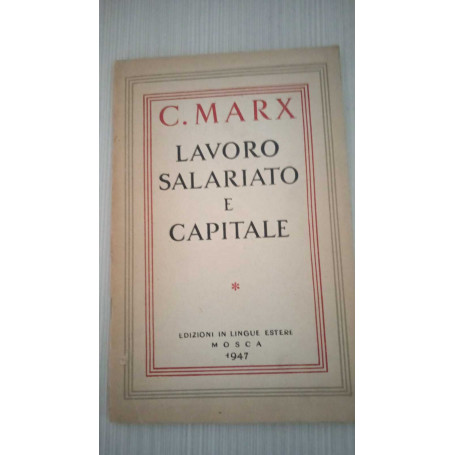 Lavoro salariato e capitale