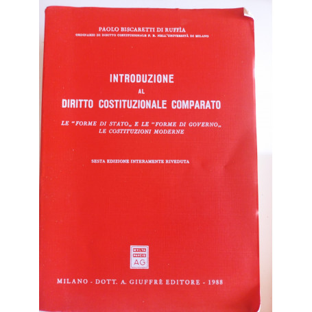 Introduzione al diritto costituzionale comparato