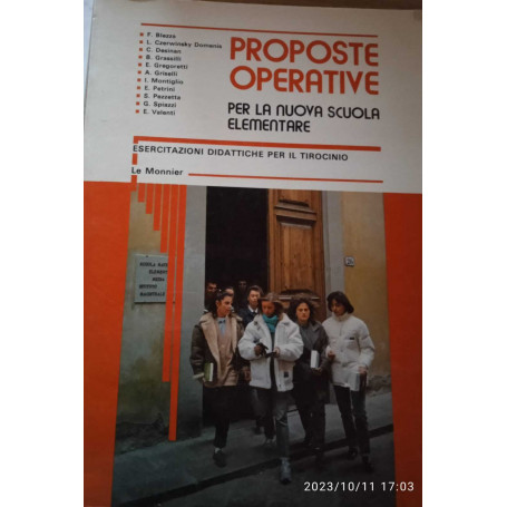 Proposte operative per la nuova scuola elementare - esercitazioni didattiche per il tirocinio