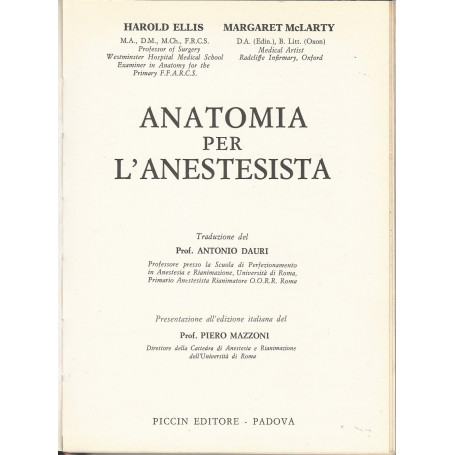 Anatomia per l'anestesista