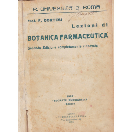 Lezioni di botanica farmaceutica